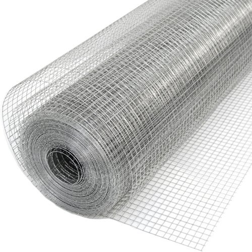 Grillage pour plantes et animaux Grillages pour enceintes et clôtures Idéal pour le jardin volières poulaillers clapiers etc Longueur de rouleau: 20 m Hauteur 100 cm Mailles 12x12mm Zingué