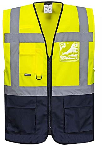 Portwest WARSCHAU EXEKUTIV WESTE, Größe: S, Farbe: Gelb/Marine, C476YNRS