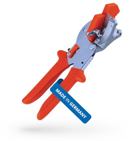 LÖWE® - Forbici per guarnizioni 4.104/V con due angoli di arresto per uso professionale nella costruzione di finestre – Strumento di guarnizione con taglio a V per sganciare profili di guarnizione agli angoli esterni