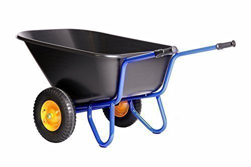 Kelberg Schubkarre 293L Schubkarre bis 250kg Garten Bauschubkarre Gartenschubkarre Luftreifen mit Stahlfelge 2 Rad 400-8 6PR Luft
