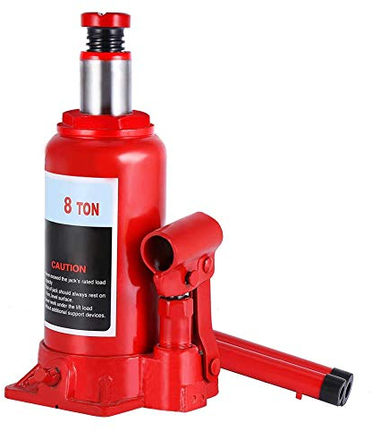 Sollevatore Idraulico a Bottiglia, Cric Idraulici Professionale Cricco Auto Idraulico Martinetto Idraulico Jack per Carrozzeria Veicoli Piccoli Camion Auto Riparazione di Pneumatici Sollevamento (8T)