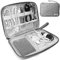 HCFGS Sac Électronique, Pochette Câble de Voyage Antichoc Anti Humide Rangement Sac Portable Organisateur d’Accessoires pour Disques Durs, Câbles, Chargeur, Téléphoner, USB, Carte SD (Gris)