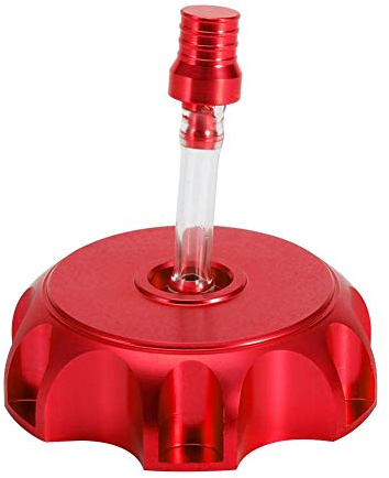 Suuonee Fuel Tank Cap, Motorcycle CNC Aluminum Gas Fuel Tank Cover Cap with Breather Vent [red] Tank Cap Fuel Tank Filler Cap Vented Fuel Cap Transfer Tank