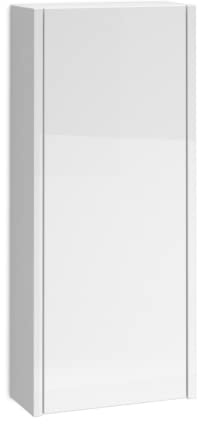 Joker Mueble Auxiliar de Baño Suspendido 1 Puerta con Cierre Amortiguado| Armario Baño Colgante 80cm de Alto x 34,9cm de Ancho x 17cm | Blanco Brillo