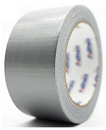 Universal Gewebeklebeband, Gewebeband Panzerband handreißbar wasserfest für Anwendungen wie Markieren, Abdichten, Bündeln - 1 Rolle (Silber, 48mm x 50 m)