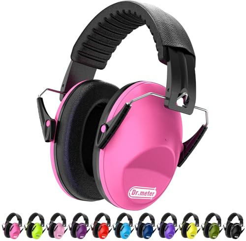 Dr.meter Ear Defenders Children, Children Ear Defenders SNR 27dB Protective Earmuffs with Noise Blocking Ear muffs for Sleeping Studying Adjustable Head Band