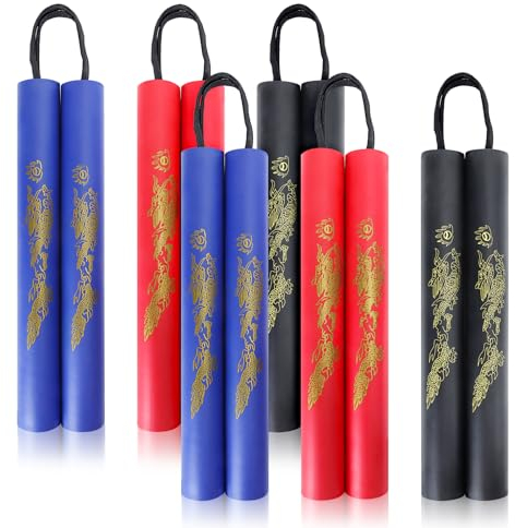 Wpxmer Trainingsstöcke aus Moosgummi, Kampfsportstäbe für Kinder und Anfänger, 6 Stück