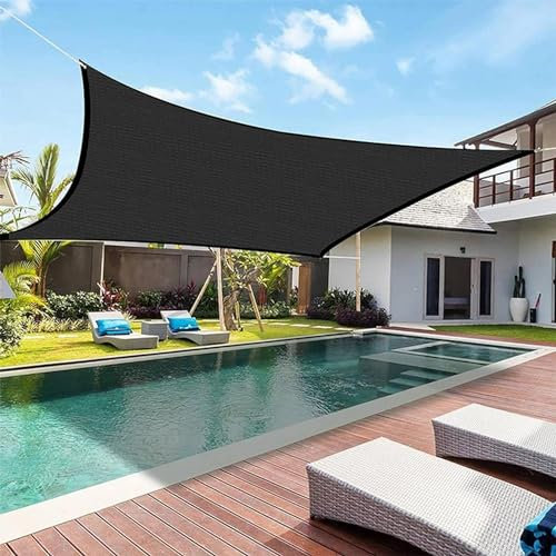 Sun Shade Sail Waterproof, 95% UV Block Garden Sunscreen Awning Canopy with Free Rope, Breathable Patio Sail pergola for Outdoor Party Facility and Activities (3MX3M)