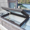 Ventana de tejado personalizable con apertura eléctrica, vidrio templado de doble capa, elevación a gas, control remoto y sensor de lluvia, para invernaderos, sótanos, áticos(Gray,LxW 60x50cm/23.6x19.