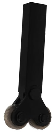 ORFOFE Herramienta Ángulo de Textura 60° de Acero Diseño de Doble Rueda de Moleteado Corte y Preciso Negra para Torno en Aluminio y Cobre