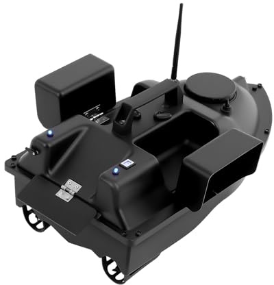 Zalydala Barca per mangimi, per pesca e pesca a distanza, portata di 500 m, portata di 2 kg, luce notturna a LED, batteria da 5200 mAh, scafo in ABS