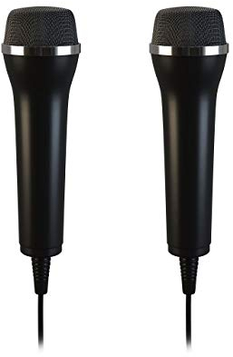 Lioncast® Kabel Mikrofon 2er Set für PS5 / PS4, PC, Xbox, Wii, Nintendo Switch - Microphone für Singstar, Lets Sing, Voice of Germany & Karaoke - Universal Mikrofon Switch - Playstation Zubehör