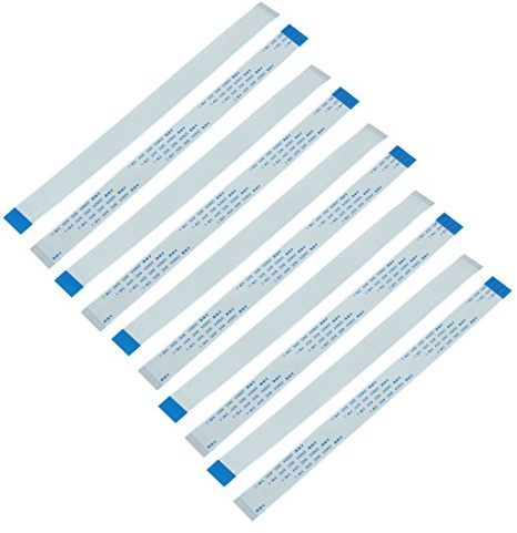 uxcell B Type 1.0mm Pitch 14Pin AWM 80C 60V VW-1 Flexible Flat Cable FFC 200mm 10Pcs