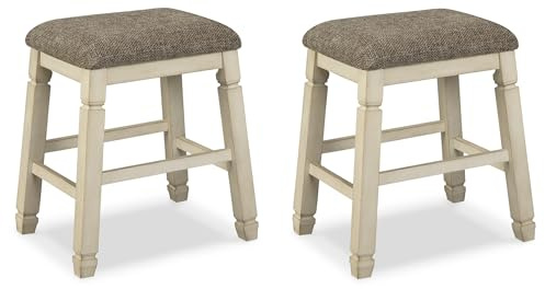 Signature Design by Ashley Bolanburg Counter Height Bar Stools, Set of 2