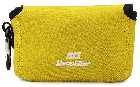 MegaGear Custodia in Neoprene compatibile con Nikon Coolpix W150, W100, S33 - Giallo
