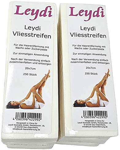 NEU: SPARANGEBOT 500 Leydi Vliesstreifen - für die Haarentfernung mit Warmwachs und Zuckerpaste