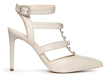 Nero Giardini E218333DE Décolleté Donna in Pelle - Ivory 36 EU
