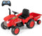 DREAMADE Traktor mit Anhänger, 12V Kindertraktor mit Fernsteuerung, Musik, USB, Lichtern & Hupe, Traktor Kinder zu Fahren, Elektrotraktor für Kinder ab 3 Jahren (Rot)