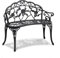 VEVOR Outdoor Metal Bench for Garden, Park, Yard and Patio - 38.8 Inch, 480 lbs Load Capacity, Backrest and Armrests