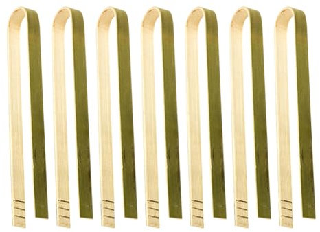 Lot de 20 petites pinces à salade en bois de 10 cm - Pinces de cuisine en bois - Pinces de service pour buffet - Pinces à fruits pour pain et toast