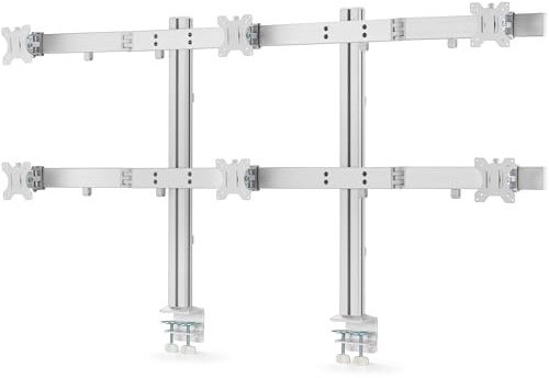 StarTech.com Brazo Soporte de Sobremesa con Travesaño para 6 Monitores - Soporte VESA para Pantallas de 32 - 8kg Cada Una