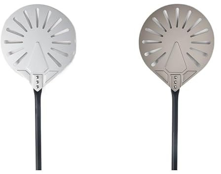 Paddle Pizza 1 Pezzi Maniglia Lunga da 9 Pollici Perforata Rotazione della Buccia per Pizza Pala in Alluminio Pizza Buccia per Pizza utensile Pizza Buccia (Colore: Corto Duro anodizzato)