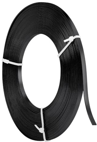 NBEADS 10m Fil D'Aluminium Plat, 5mm de Large Fils pour Bijoux Fil de Fer Souple Loisir Creatif pour Lunette Sculpture Armature Fabrication de Bijoux, Noir