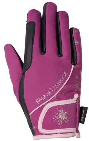 HKM Polly Guantes de montar para niño Magenta 6 años