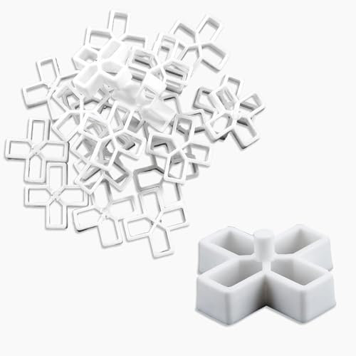 10mm Tile Spacers - ShiningUU 200 Pcs Cross Shaped Paving Spacers for Patio, Decking & Wall Tiling | Universal Brick Slab Spacers for DIY Paving Tiler Garden Slabs