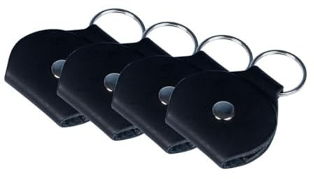 Parliky Bolsa para Púas de Guitarra Soporte para Púa 2 Piezas Portátil de PU Anillo Metálico Conveniente para Llevar Funda de Guitarra