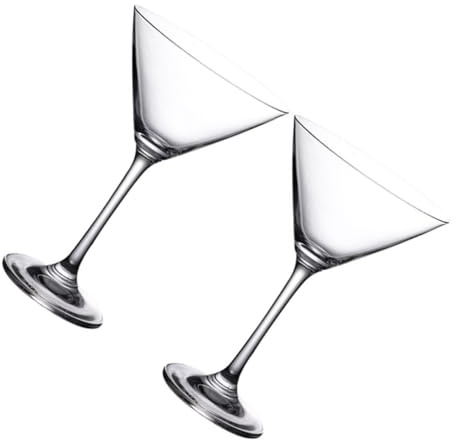 VICASKY Set 2 Bicchieri da Cocktail in Vetro 200ml Calici da Vino Rosso Eleganti per Feste e Banchetti Stile Unico e Chic