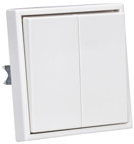 JUNG Serie LS Komplett-Set Schneeweiß Matt: 505U Wippschalter Serien + LS995WWM Wippe + LS981WWM Rahmen 1fach
