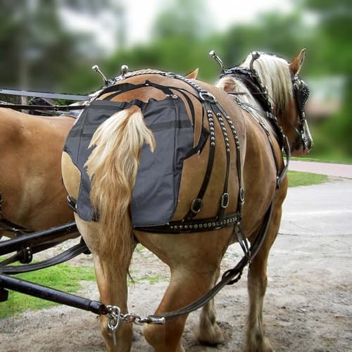 Oxford Horse Poop Diaper for Riding, Street Parade Pony Poop Storage Bag Easy to Put On, Washable Equine Manure Catcher Bag Horse Diaper(S)
