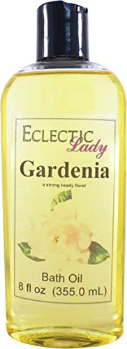 Gardenia Bath Oil - Scented Body Oil - Relaxing & Moisturizing Bathing Oil - Fragrance Body Oil For Dry & Rough Sensitive Skin - 8 oz