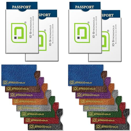RFID Blocking Credit Card Sleeve Protectors – USA Made Slim Wallet Inserts for Credit Cards, Debit Cards & ID Protection (20, Leather Look - 20 Pack)