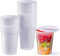 LATERN Lot de 24 récipients en plastique avec couvercle, 950 ml, réutilisables pour les aliments, anti-fuite, pour les soupes, les tasses à friandises pour la préparation des aliments