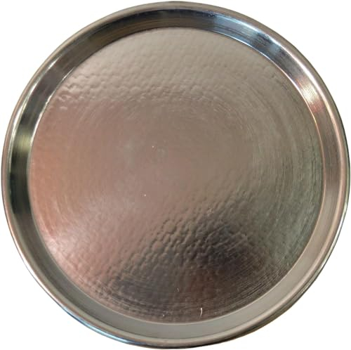 PARDINI - Teglia tonda in rame stagnato, bordo 2cm, diametro 32 cm, ideale per farinata, cecina, pizza o focaccia