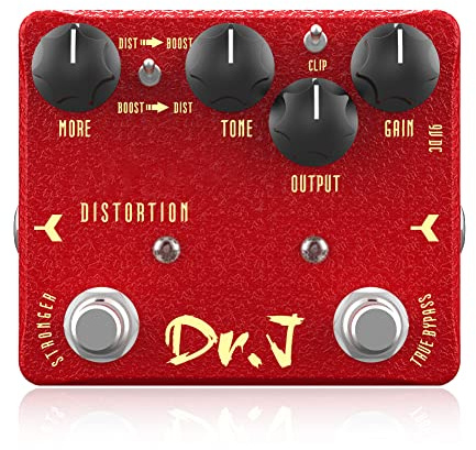 JOYO Distortion Pedal of Classic Modded Early 80s Screaming Distortion Effect for Electric Guitar High-end Edition Dr.J Series (D59)
