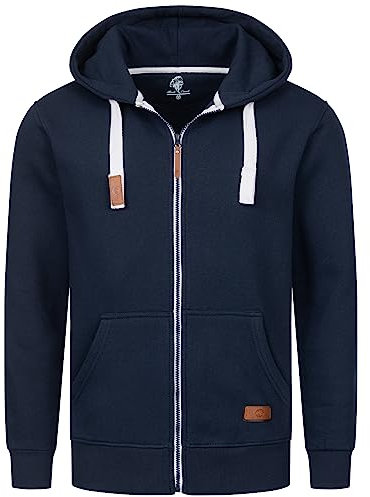 Rock Creek Herren Kapuzenpullover mit Reißverschluss Pullover Hoodie Kapuzenjacke Sweatshirt Kapuzensweatjacke Kapuzenpulli H-341 Navy 3XL