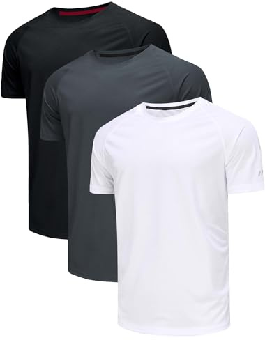 3 Pack T-Shirt Sportive Da Uomo Traspiranti Ad Asciugatura Rapida Magliette A Manica Corta Camicia Funzionale Asciugatura Rapida Traspirante Corsa Camicia Da Allenamento A Manica Corta Uomo