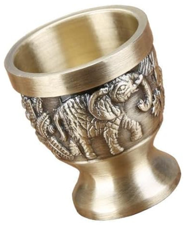 SHOWERORO Dispensador De Vino Retro Cáliz De Vino De Mano Grabada Adornos Vintage Para Brindar Mini