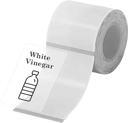Ziyonix 40 mm x 60 mm pappersetiketter tejp, vattentäta etiketter 150 st per rulle genomskinliga etiketter för T50M Pro Hem Skola Kontor