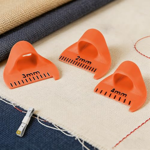 4pcs Sewing Finger Rulers Set, 2/3/4mm Edge Stitch Lock Sewing Gauge