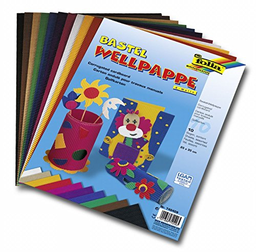 GLOREX Bastelwellpappe rot 1 Bogen 50x70 cm, Pappe, 70 x 50 x 0.2 cm