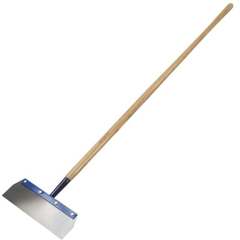 Floor Scraper, 4-3/4 x 14 in, 5 ft, SS/Wood