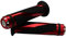 ViZe 7/8 22mm Manopole del manubrio Moto Antiscivolo in Gomma per Motociclo Street Bikes Quads Motivo Rosso