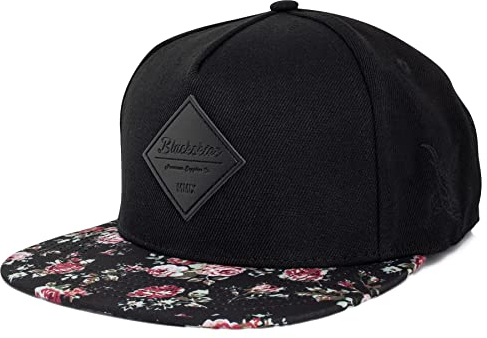 Blackskies Snapback Cap mit Stick oder Floralen Muster Unisex Baseball Mütze, Black Beauty Vol. II, Einheitsgröße