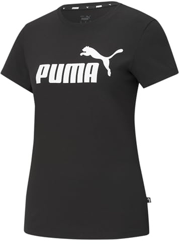 Puma Ess Logo Tee Camiseta de Deporte, Black, XS Mujer