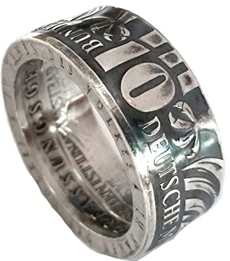 Münzring 10 Mark 2001 Bundesverfassungsgericht Adler Silber 925er Größe 56 bis 72