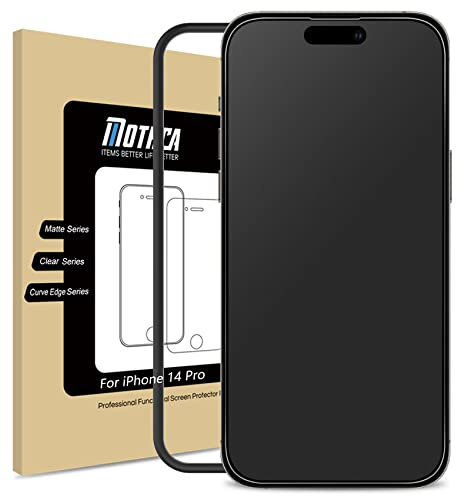 Mothca Matte Glass Screen Protector for iPhone 14 Pro Anti-Glare & Anti-Fingerprint Tempered Glass Clear Film Case Friendly Easy Install Bubble Free for iPhone 14 Pro 6.1-inch (2022)-Smooth as Silk